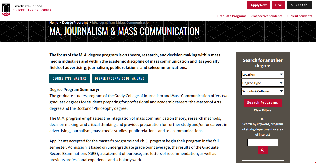 UGA大學新聞學碩士含金量.png