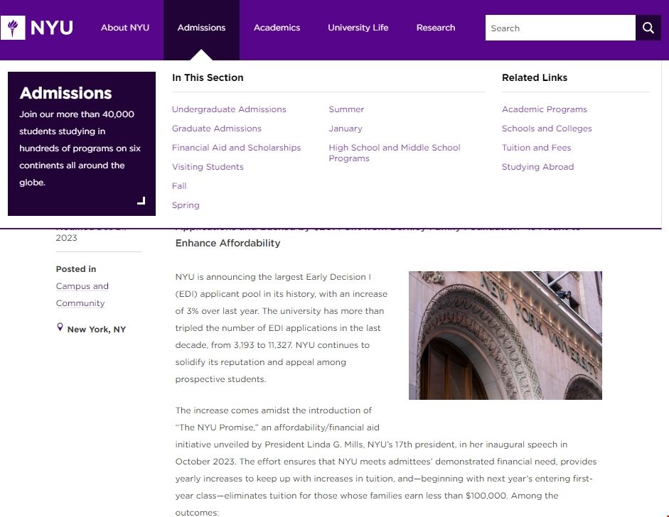 NYU獲$20M美元用于經濟援助.png