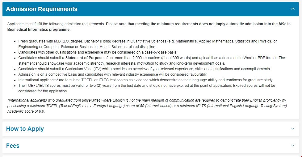 NUS大學(xué)生物醫(yī)學(xué)信息學(xué)碩士申請(qǐng)條件.png NUS大學(xué)生物醫(yī)學(xué)信息學(xué)碩士申請(qǐng)條件.png