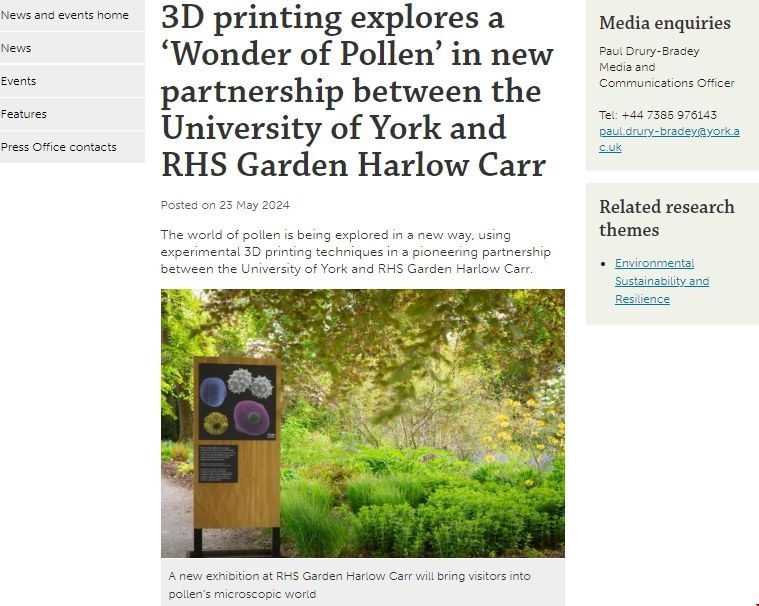 約克大學利用3D打印技術感受花粉世界.png